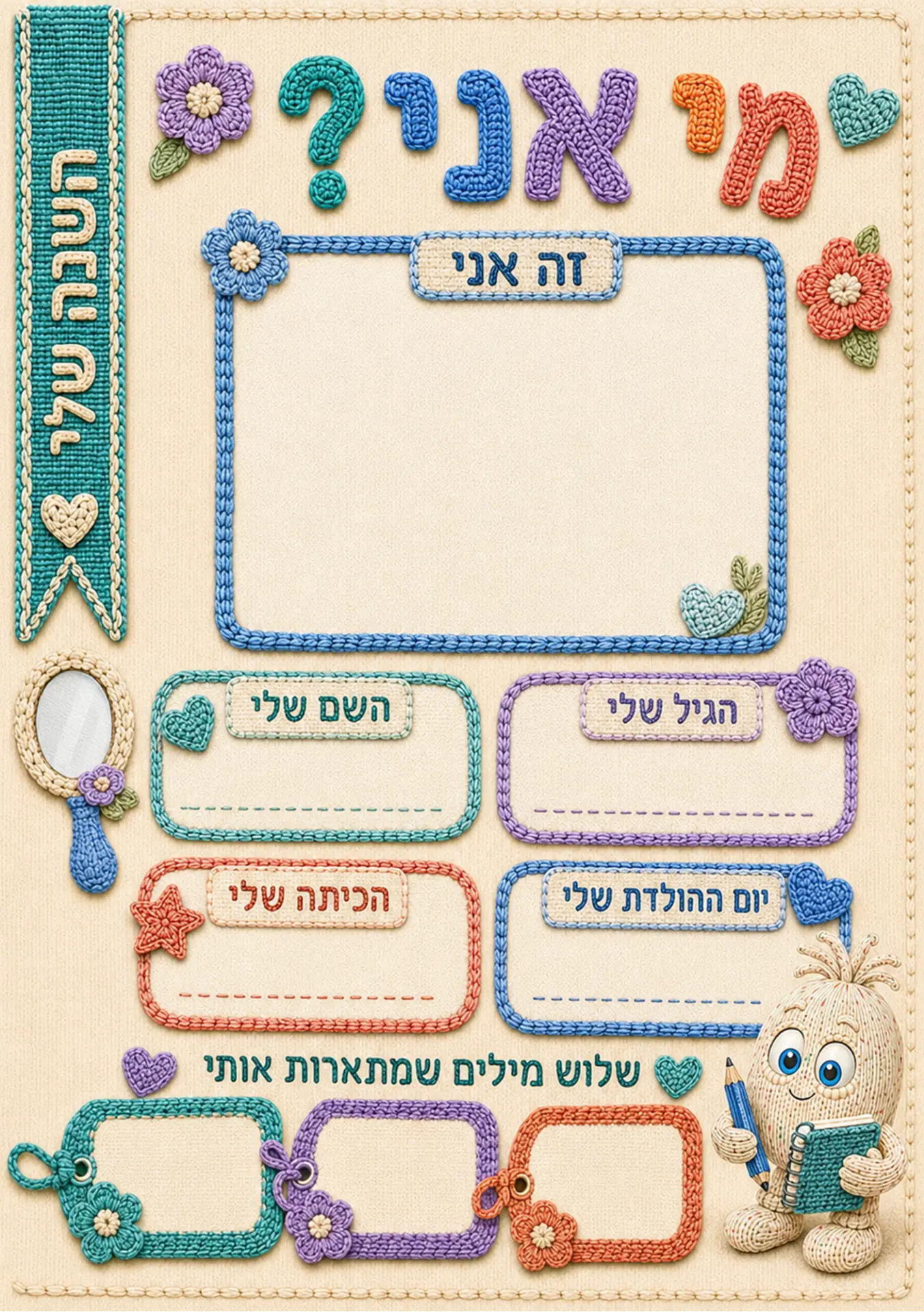 עמוד מהיומן: מי אני? — היכרות ראשונה